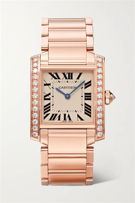 tank cartier rose gold|cartier tank watch gold women's.